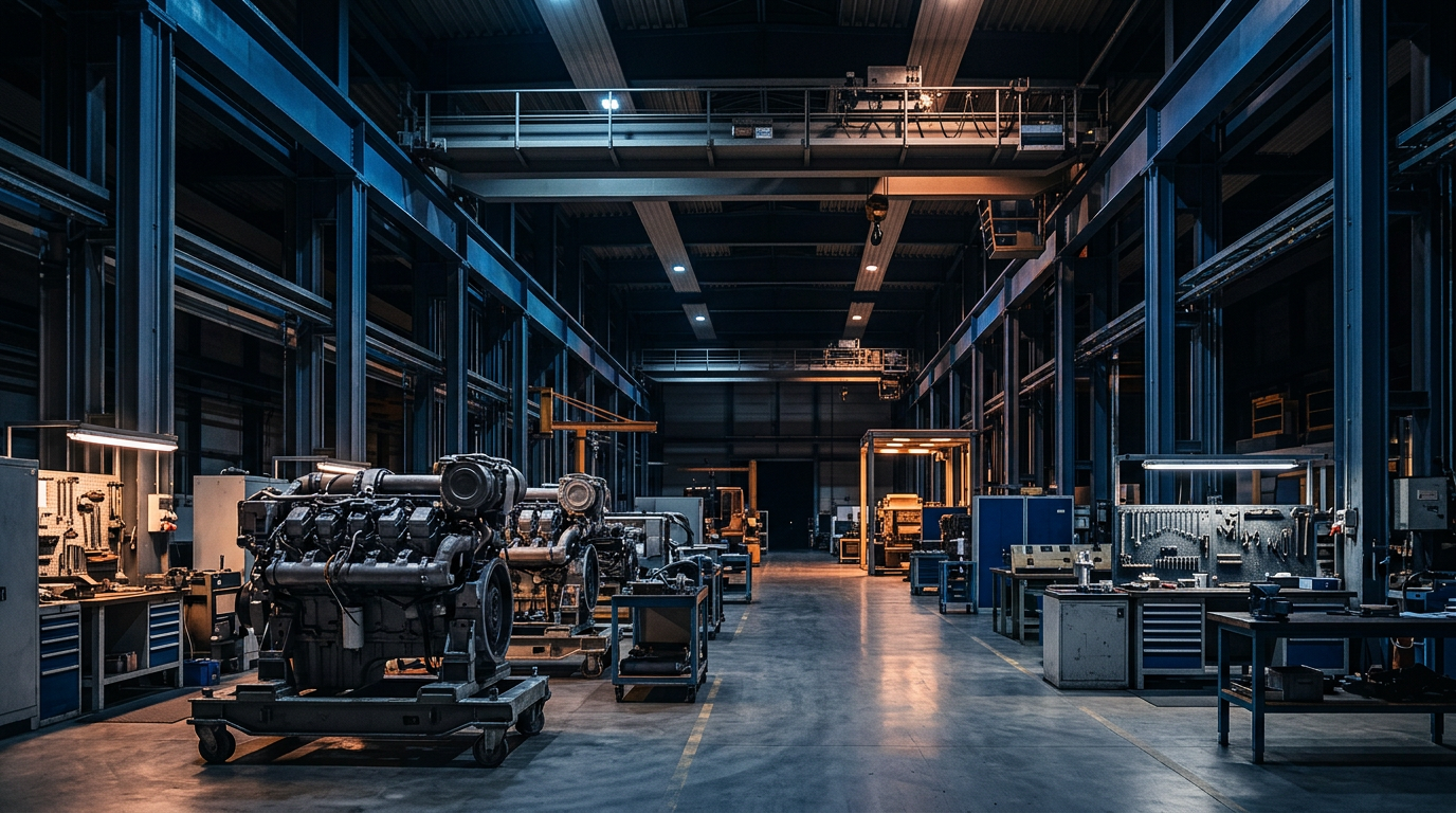 Industrielle Arbeit und Motortechnik bei DMG